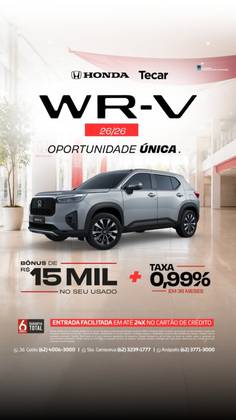 HONDA WR-V 1.5 i-VTEC FLEX EXL CVT HONDA WR-V 1.5 i-VTEC FLEX EXL CVT